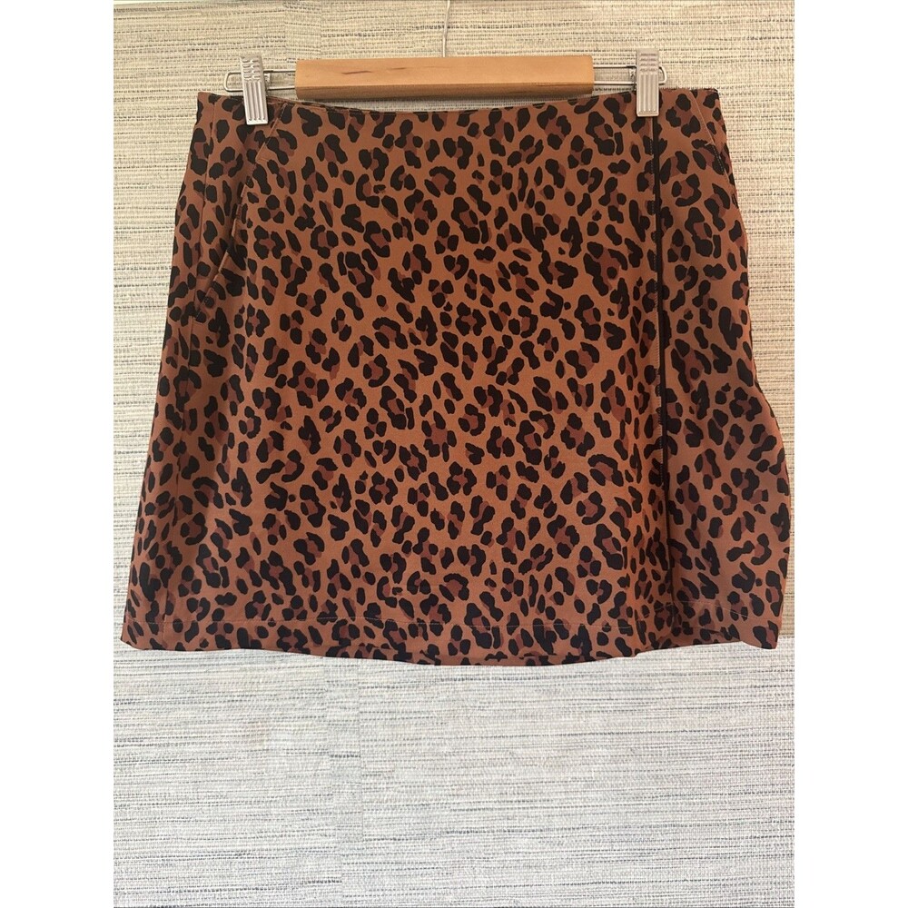 Lady Hagen Leopard Print Skirt Skort Brown Black Golf Tennis Pickleball 6